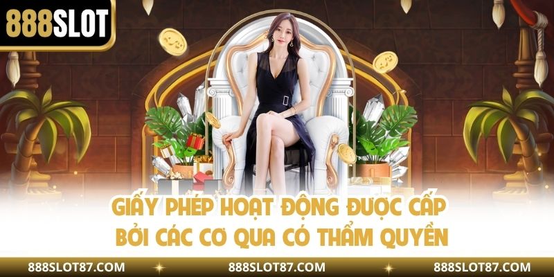 Giấy phép hoạt động được cấp bởi các cơ qua có thẩm quyền
